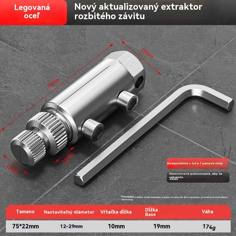 🔥【Kúpte 1 a získajte 1 zadarmo】Odstraňovač pretrhnutých závitov pre rohový ventilový kohútik, univerzálny kohútik