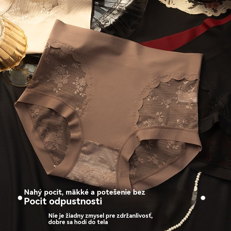 【25 €】Sada 5 kusov--- Vysoko elastické bezšvové čipkované spodné prádlo pre ženy na formovanie brucha, modelovanie zadku a zdvihnutie nohavičiek