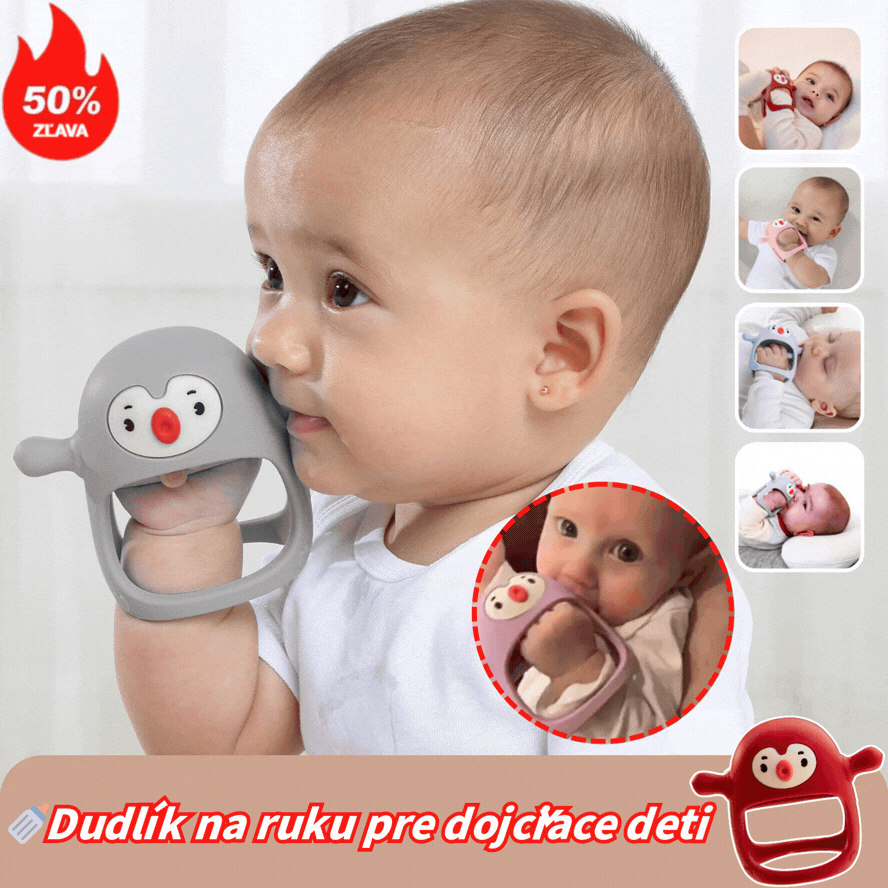 💝【Viac ako 100 000 zakúpených matiek】👼Silikónové hryzátko pre deti od 0 do 12 mesiacov, 🍼Dudlík na ruku pre dojčiace deti
