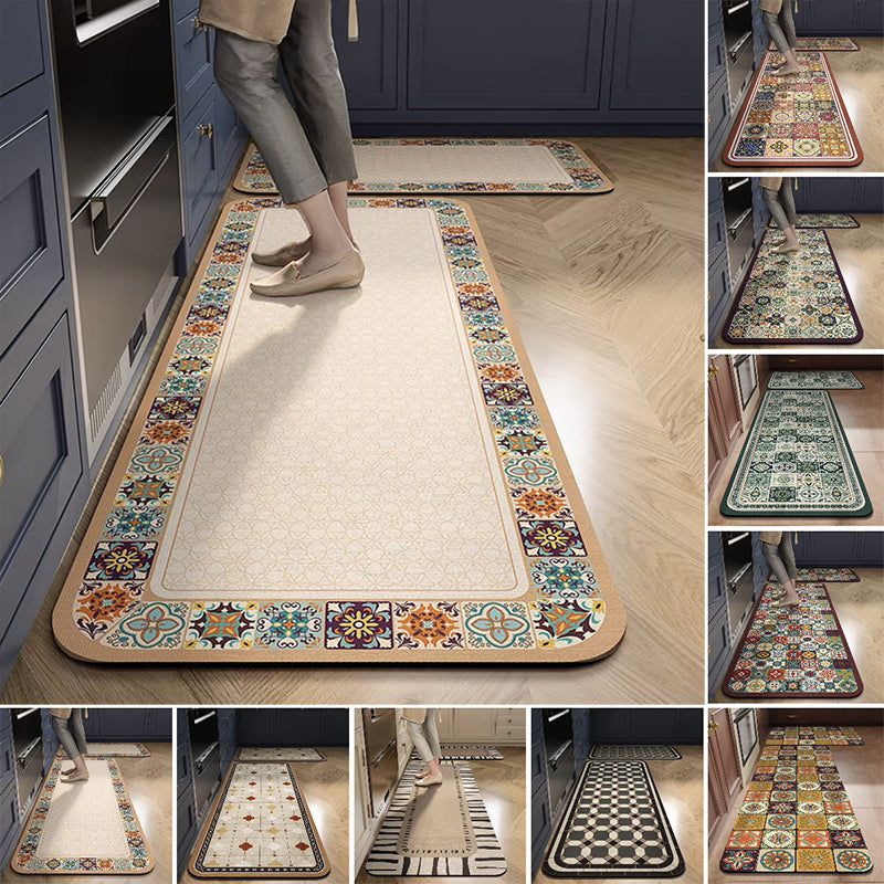 💥【Kúpte jeden veľký a druhý malý dostanete zadarmo】【Predáva sa ako horúce rožky】Protisklzové a vysoko savé predložky do kuchyne a kúpeľne